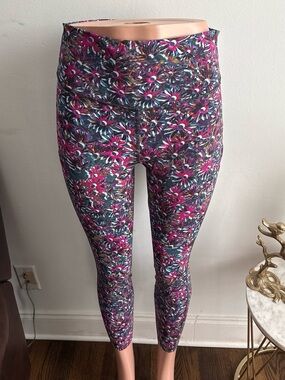 lululemon athletica Pink Floral High-Rise Leggings